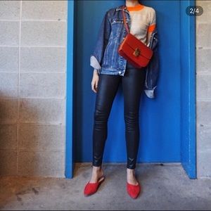 Goldsign black coated high rise slim jeans, 27